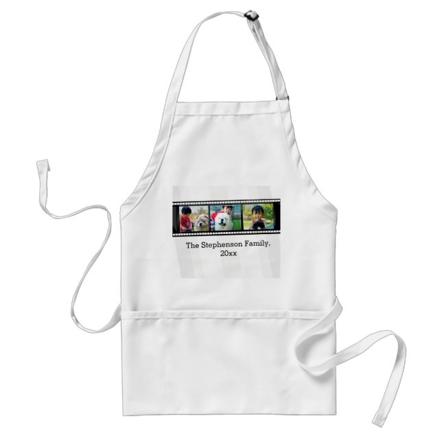 3-Photo film strip personalised photo Standard Apron (Front)