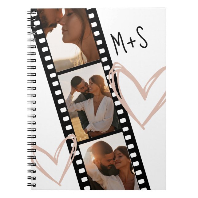 3 Photo Friends Couple BFF Trendy Film Minimalist Notebook (Front)