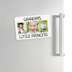 3 Photo Grandpa's Little Princess Grandchild  Magnet