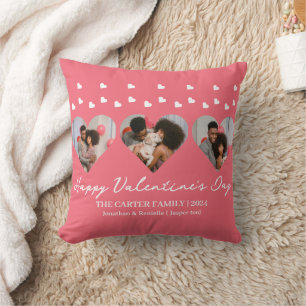 3 photo Heart collage valentines day couple Cushion