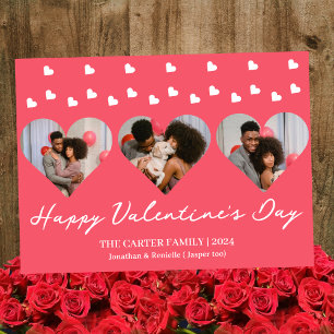 3 photo Heart collage valentines day couple Holiday Card