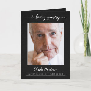 3-Photo In Loving Memory Funeral Program With Bio Programme