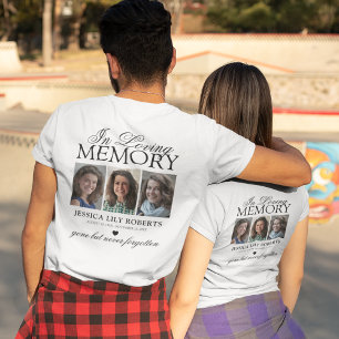 3 Photo Memorial Tee – Gone But Never Forgotten