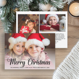 3 Photo Merry Christmas 2025  Holiday Card