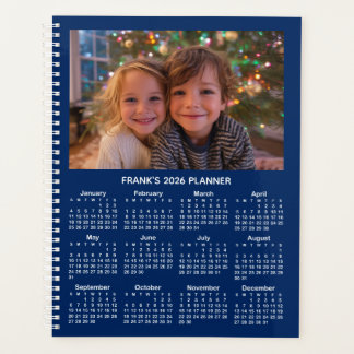 3 Photo Navy and White 2026 Calendar Planner