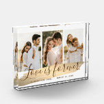 3-Photo Newlyweds Keepsake Photo Block<br><div class="desc">3-Photo Newlyweds Keepsake Photo Block. Stylish and modern that can match any colour scheme with a bohemian style. Editable template. Just upload your photos to change the images. Check the collection to see other designs and matching stationery,  wedding welcome sign and decor.</div>