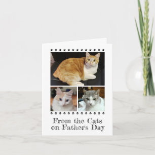 3 Photo Rustic From Cat Dog Pet Kids Father's Day Card