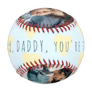 3 photo shoots collage Father's Day Love you Daddy Baseball