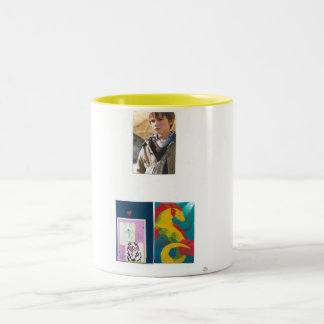 3 photo sticker sticker sticker Two-Tone coffee mug