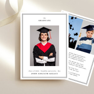 3 Photo Typography College Graduate Frame  Announcement