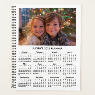 3 Photo White and Black 2026 Calendar Planner