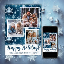 3 Photo Winter Wonderland Snowflakes Christmas