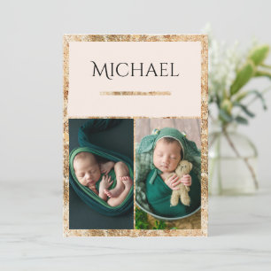 3 Photos Baby Birth Announcement