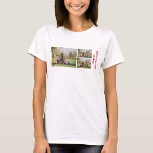 3 Photos Best Godmother Ever Heart Photo Collage T-Shirt