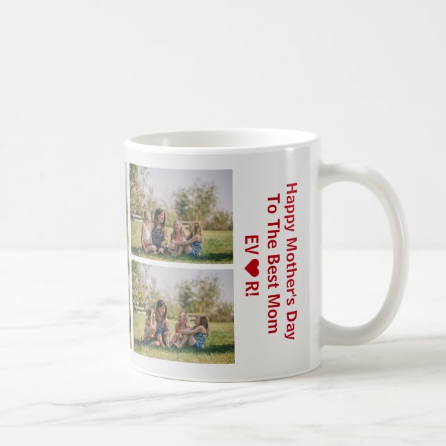 3 Photos Best Mum Ever Photo Collage Mother's Day Coffee Mug (Right)