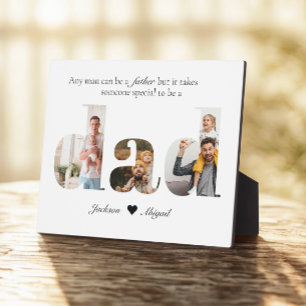 3 Photos Dad Cutout Gift for Father's Day Plaque