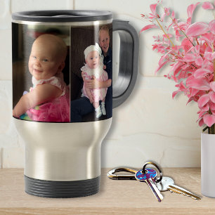 3 Pictures Personalised Travel Mugs or Regular Mug