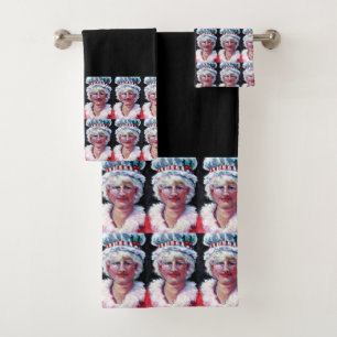 3 Piece Mrs. Claus Bath Set- WOW! Bath Towel Set