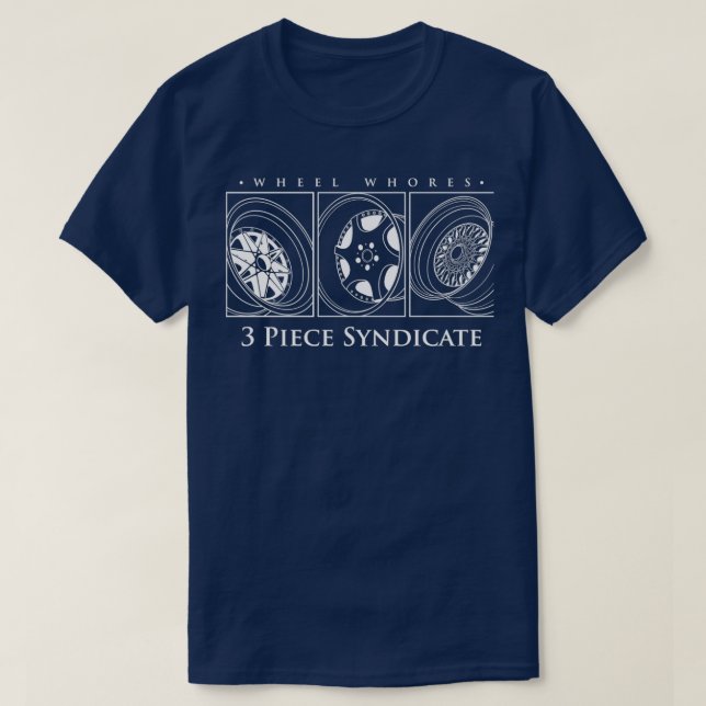 3 Piece Syndicate Wheels T-Shirt (Design Front)