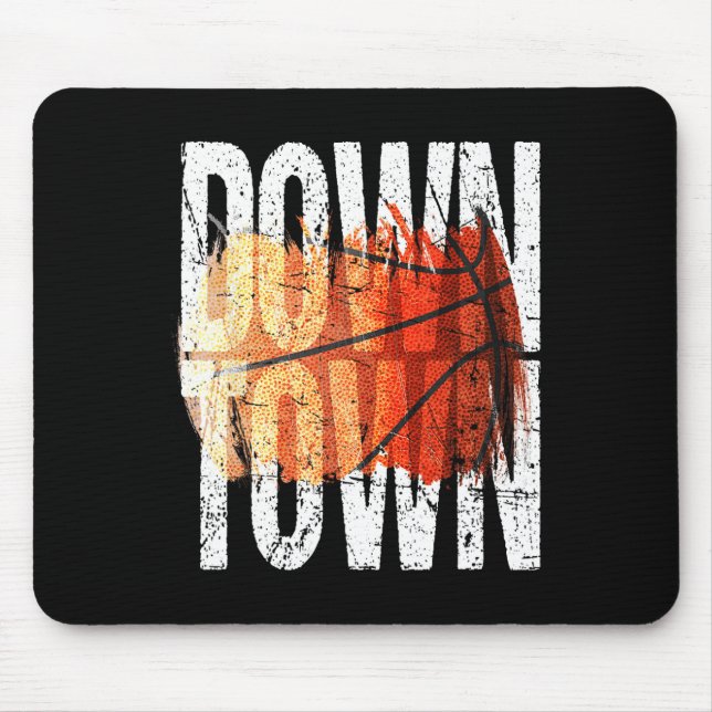3 Point Shot Basketball Graphic - Downtown  Mouse Mat (Front)