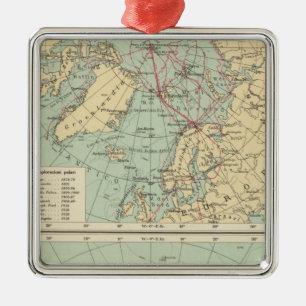 3 Polar Lands Metal Tree Decoration