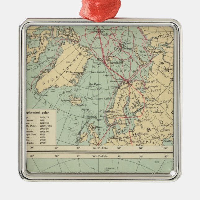 3 Polar Lands Metal Tree Decoration (Front)