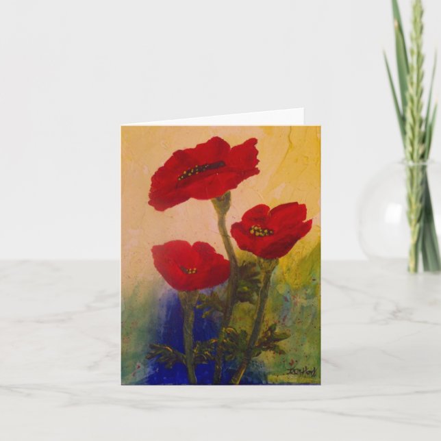 3 Poppies Card (Front)