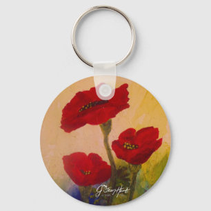 3 Poppies Key Ring