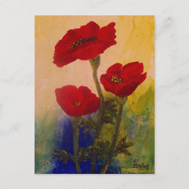 3 Poppies Postcard (Front)