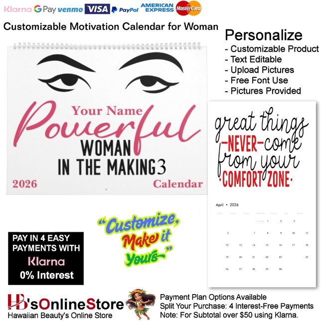 3 Powerful Woman in The Making Motivation Goals Calendar (3 Powerful Woman in The Making Motivation Goals Calendar.)