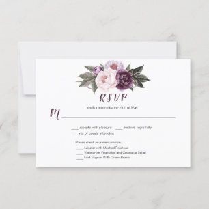 #3 Purple Plum Pink Peonies Bouquet Menu Choice