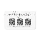 3 QR Codes Wedding Website & RSVP Photo Response
