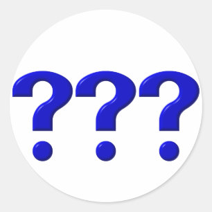 3 Question Marks Classic Round Sticker