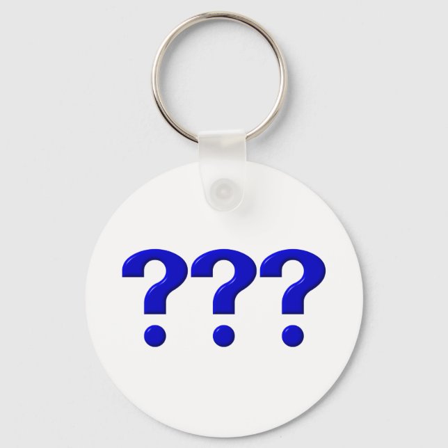 3 Question Marks Key Ring (Front)