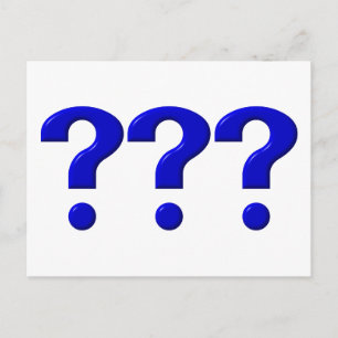 3 Question Marks Postcard