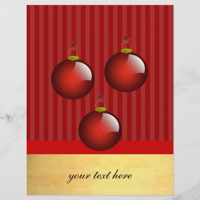 3 Red Ornaments Flyer (Front)