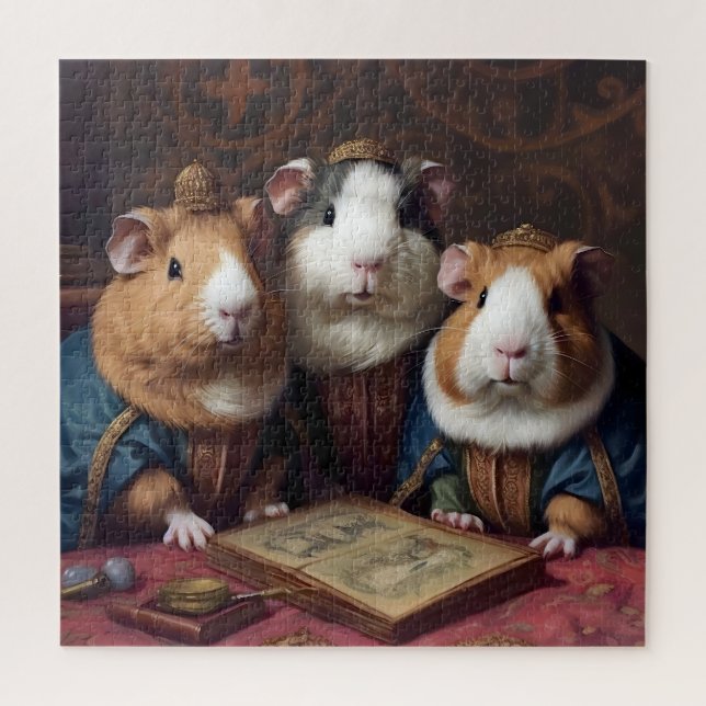 3 Renaissance Guinea Pigs Jigsaw Puzzle (Vertical)