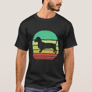 3 Retro Vintage Sunset Doxie Dachshund Dog Breed S T-Shirt