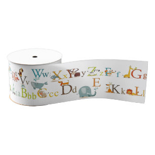 3" Ribbon - Alphabet Grosgrain Ribbon