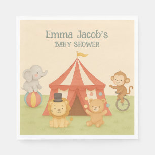 3 Ring Circus Baby Shower Napkin