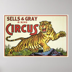3 Ring Circus - circa 1930 Poster