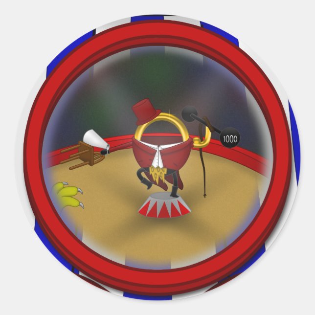3 Ring Circus - Ringmaster Classic Round Sticker (Front)