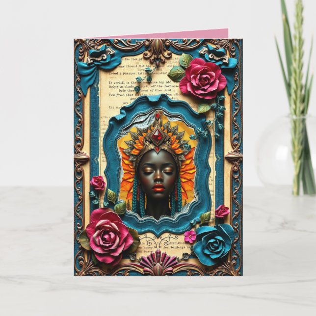 3 Roses Folded Note Card (Front)