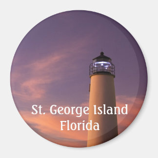 3" Round Magnet - Lighthouse (Purple Twilight)