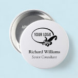 3" Round Name Tag Pinback Button with Company Logo<br><div class="desc">Easily personalise our round name tag button with your own business logo and custom text. No minimum order quantity and no setup fee. All orders are fulfilled by Zazzle on Zazzle products. MISOOK does NOT have your customisation, shipping, or credit card information so contact Zazzle directly for any questions including...</div>
