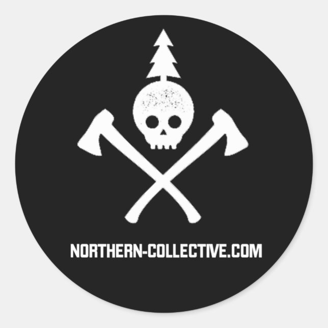 3" Round Northern Collective Classic Logo Sticker (Front)