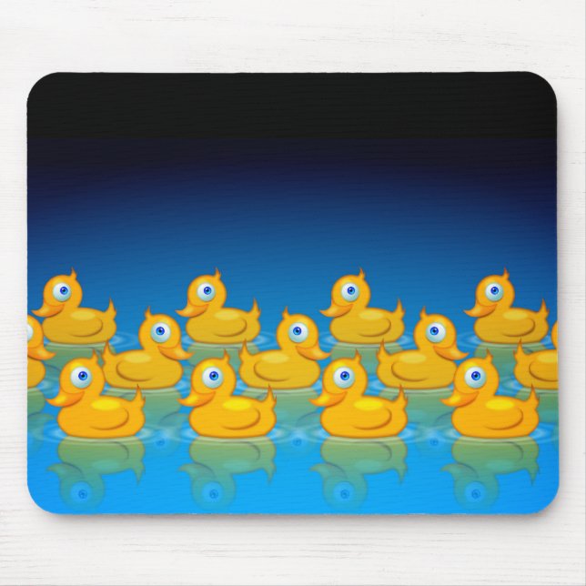 3 rows of rubber ducks mouse mat (Front)