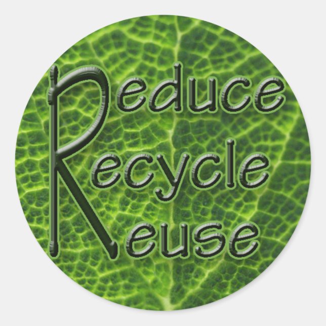 3 R's Classic Round Sticker (Front)