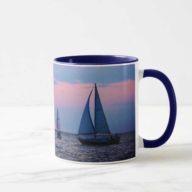 3 Sailboats Sunset Mug (Right)