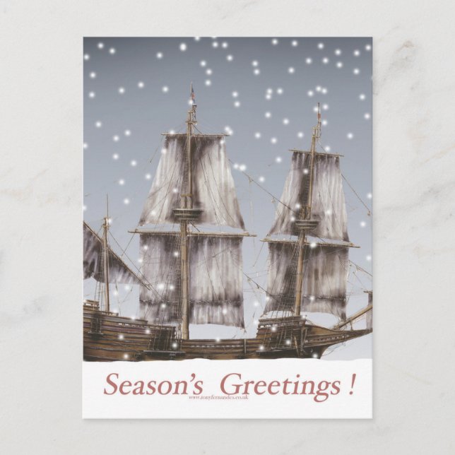 3 seasons greetings holiday postcard (Front)